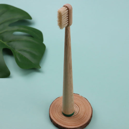 Natural Bamboo Toothbrush with Pig or Horse Hair Bristles