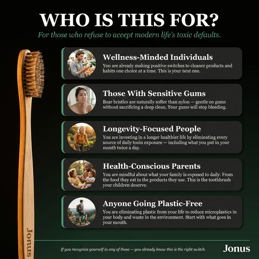 Natural Bamboo Toothbrush with Pig or Horse Hair Bristles